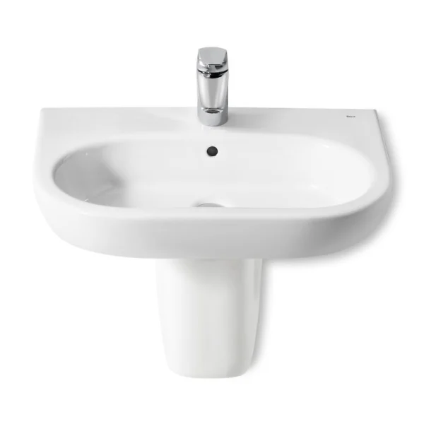 Lavabo Meridian Blanco Semipedestal Roca