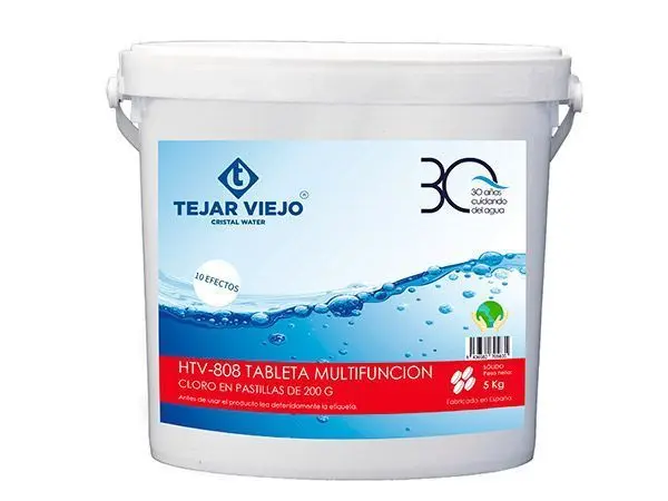 Tabletas Cloro Piscina 10 acciones 5Kg TEJAR VIEJO