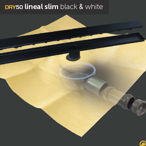 DRY50 Canaleta Lineal Slim Black & White REVESTECH