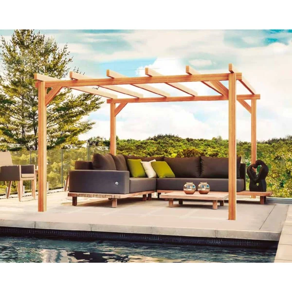 Pérgola de madera laminada para jardín Linares