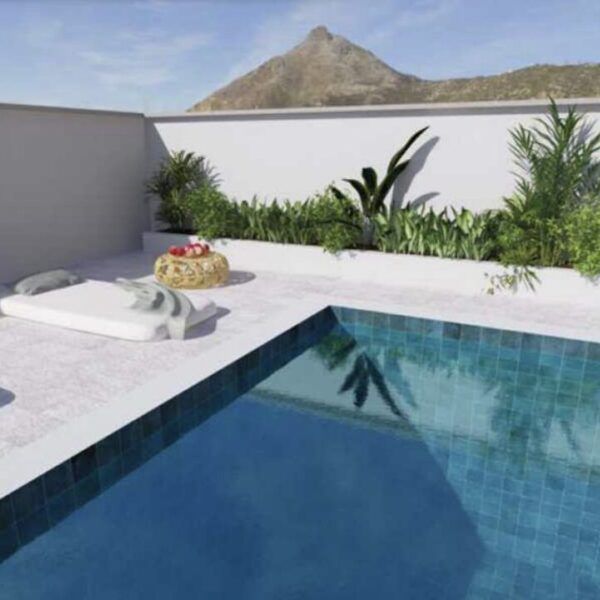 Azulejo porcelánico esmaltado Samoa en formato 25,8 × 46,5 cm, para piscinas y reforma de piscina exterior en Monovar